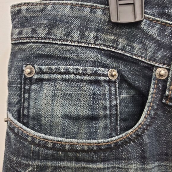 Kenneth Cole Select Men's Indigo Wash Distressed Straight Leg Jeans Size 36x32 - Picture 4 of 10